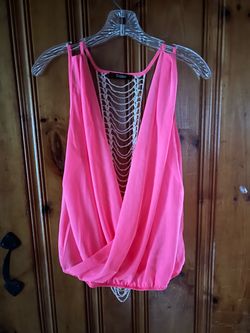 Hot pink one of a kind blouson sz m