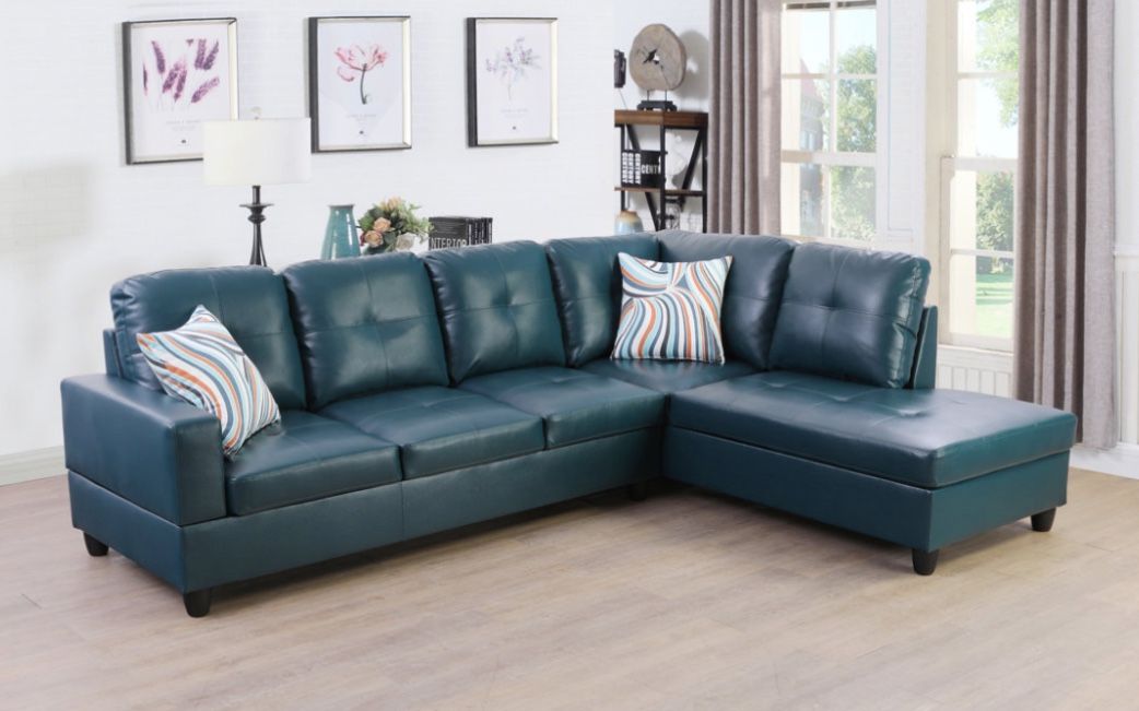 OBO Delacourt 103.5" Wide Faux Leather Sofa & Chaise