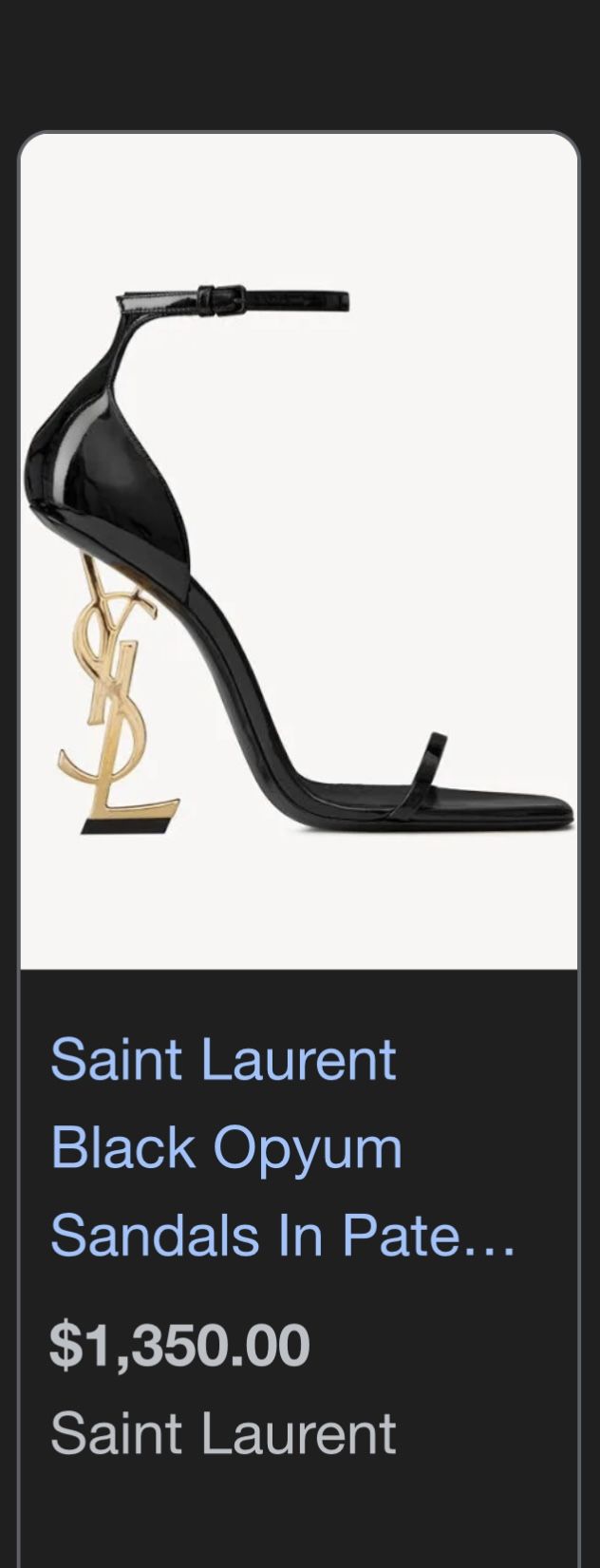 BLACK & GOLD YSL HEELS 
