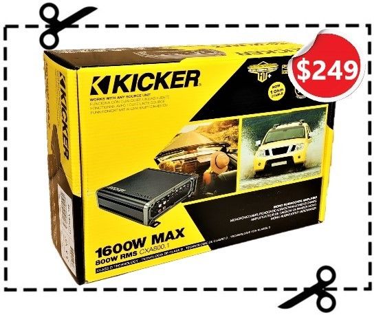 Kicker CXA800.1 Bass System 1600 Watts CX Series Mono Subwoofer Amp 46CXA800.1T 🚨 No Credit Needed 🚨 Payment Options Available 🚨