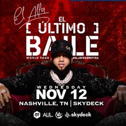 2 SOLD OUT El Alfa VIP Mezzanine Tickets 11/12/25