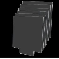 6pcs 2mm Acrylic Blanks for Light Base, Square Shaped Acrylic Sheet Acrylic Panel Sign Blank with Protective Film, Clear Plastic Blanks for LED DIY Di