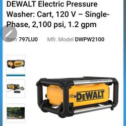 Dewalt electric  Pressure Washer- New