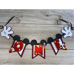 Mickey Highchair Banner