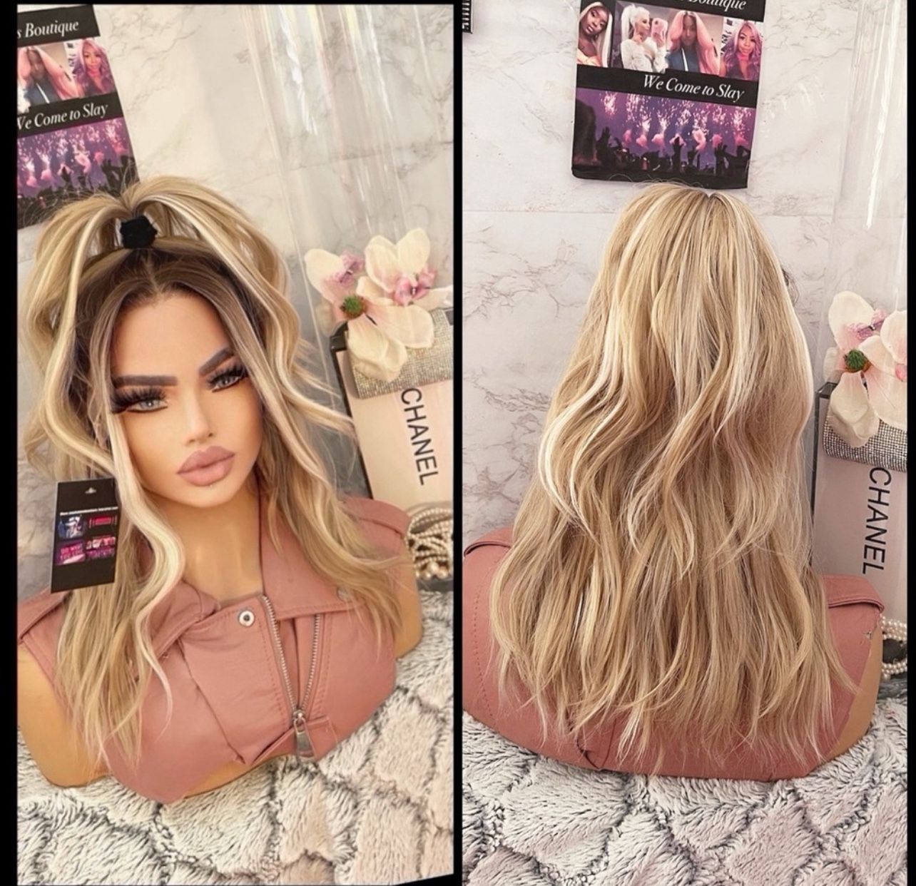 Human Hair Blended Lace Front Wig