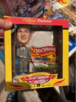 New Hot Wheels 2003 Elliott Handler Bobble Head w/Spectra Green Custom Fleetside