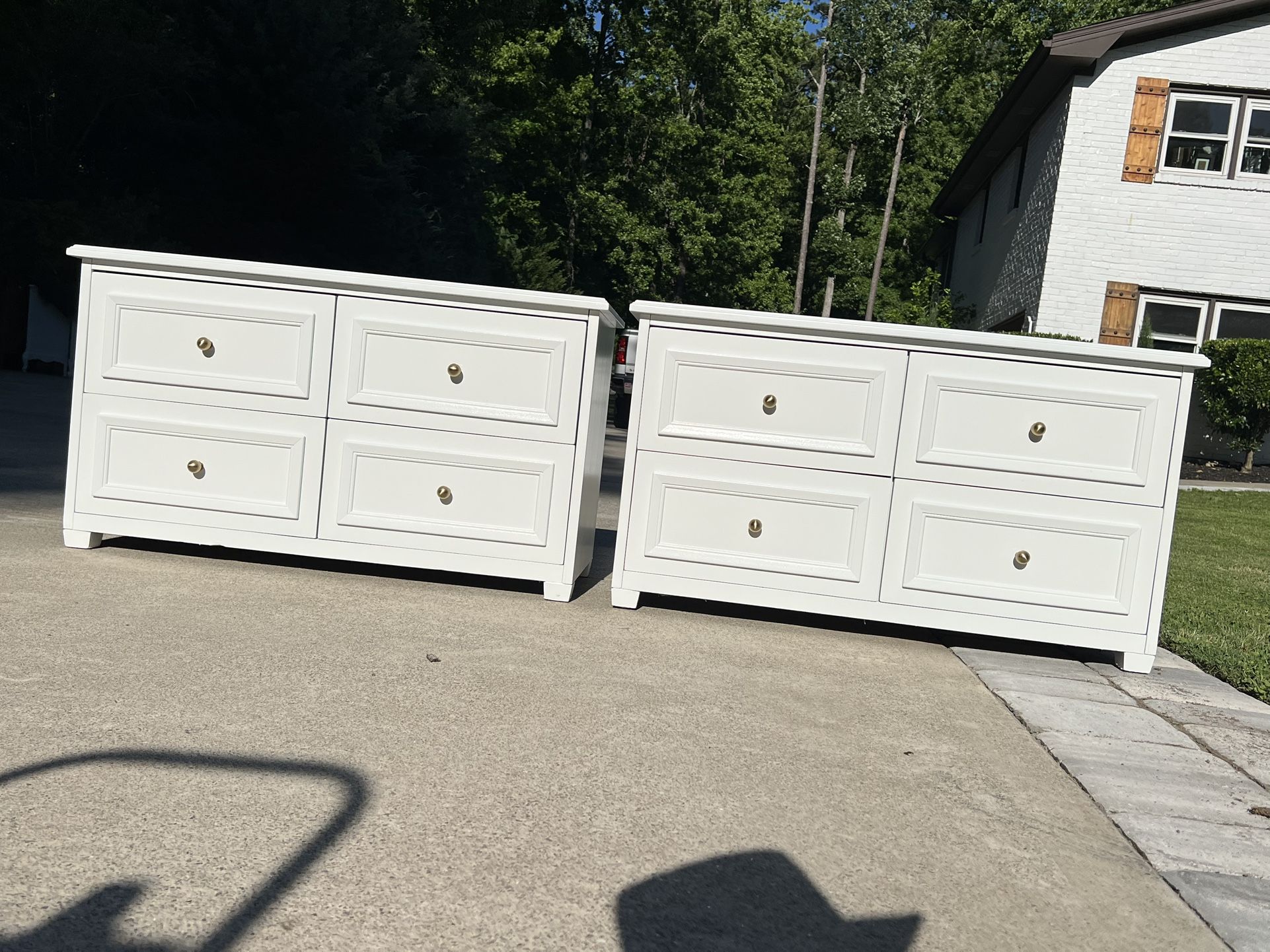 REFINISHED Pottery Barn Kids Low Boy Short Dresser Media Cabinet Storage+dovetails drawers $499 both
