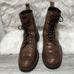 COLE HAAN MEN MILLITARY STYLE LEATHER BOOTS SIZE 10 M