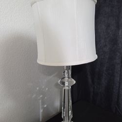 White Table Lamp with Bulb
