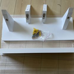 Brand New 2 White Floating Shelves Wall Mounted