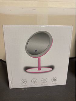 Pink Led Desk Mirror