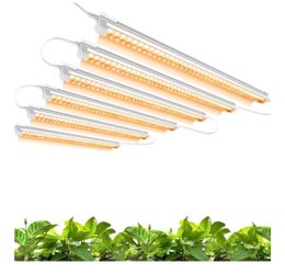 6PACK T8 25W LED Tube Grow Lights for Indoor Plants 2FT Full Spectrum With Timer
