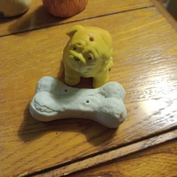 Vintage Dog And Bone Salt And Pepper Set
