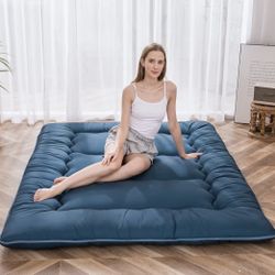 MAXYOYO Japanese Floor Futon Mattress – Bluestone, Full Size (BRAND NEW)