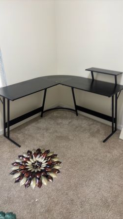 A corner desk