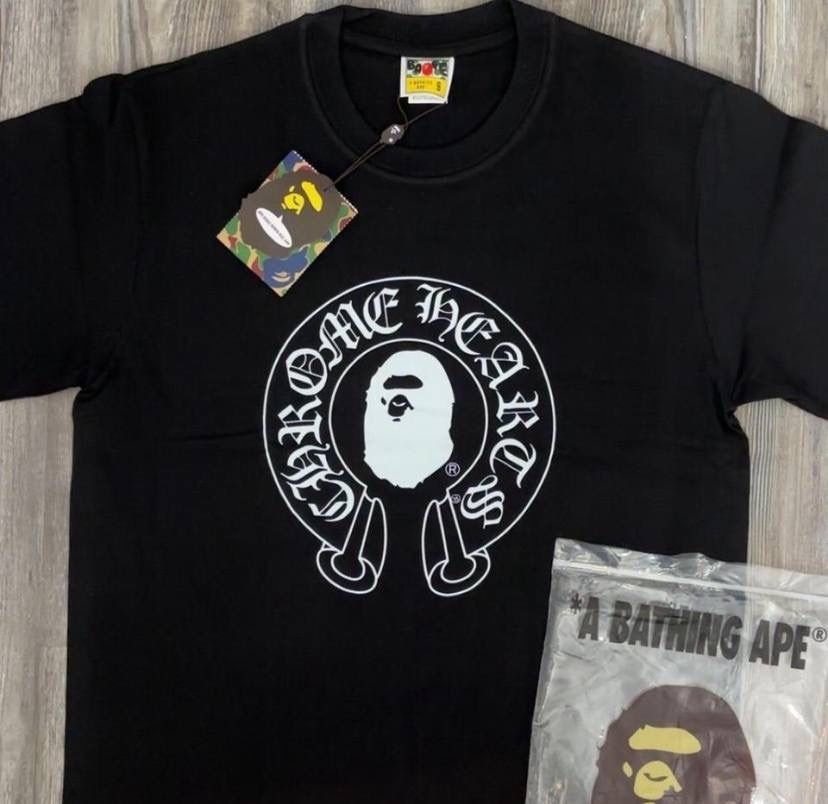 Black Bape × Chrome Hearts Baby Milo T-Shirt Size Small - Brand New
