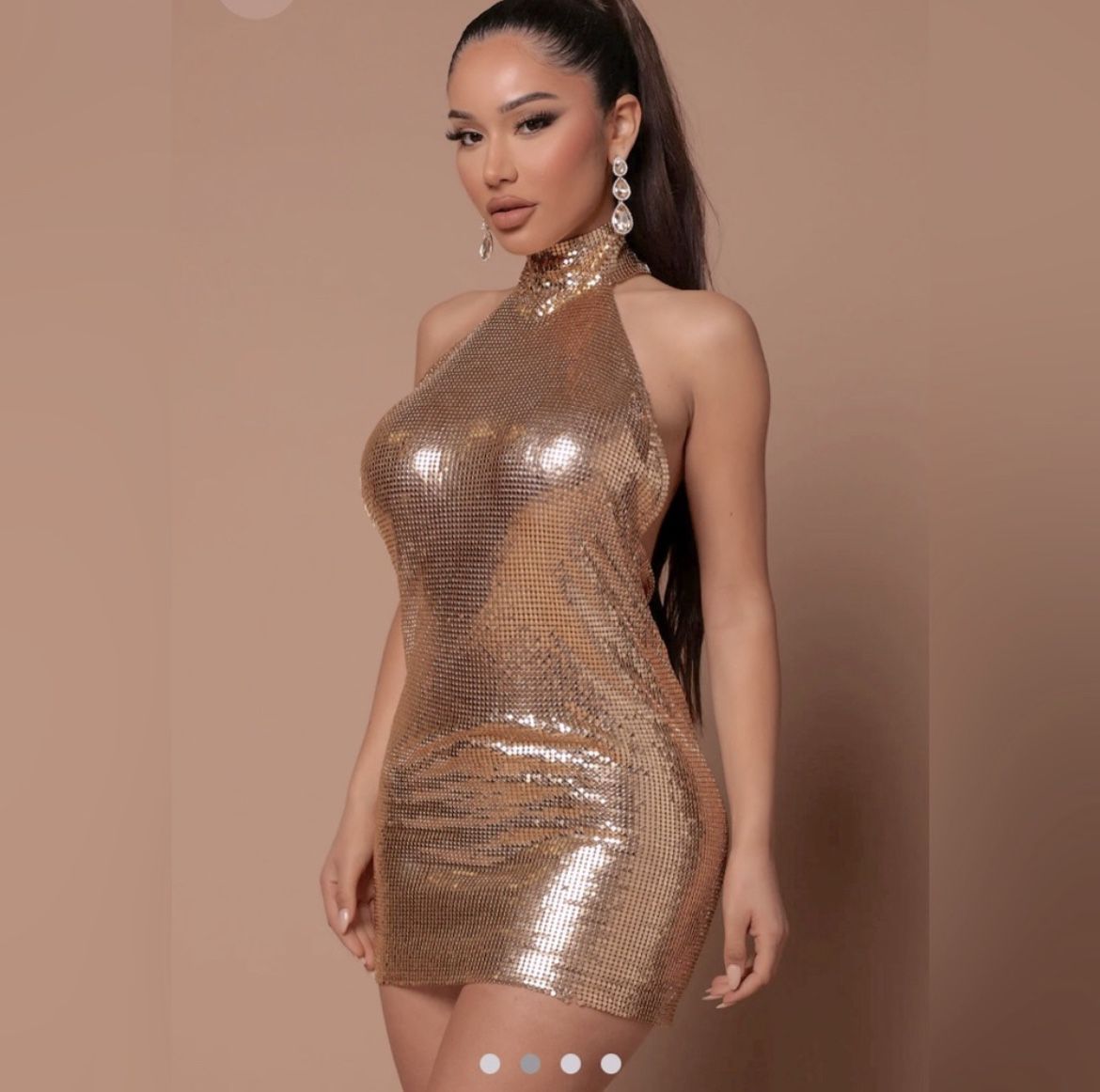 Metallic Dress - New ! Size large 