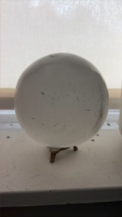Clear Calcite Sphere with Gold-Tone Display Stand