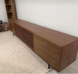 Mid-Century Modern Walnut TV Console
