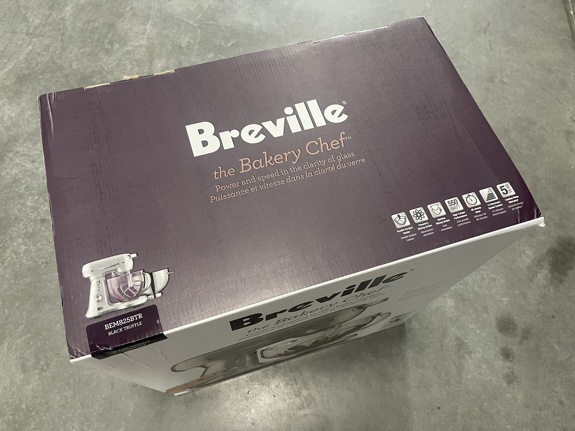 NEW Breville BEM825BAL the Bakery Chef Mixer RARE 'BRUSHED METAL'  21614056962