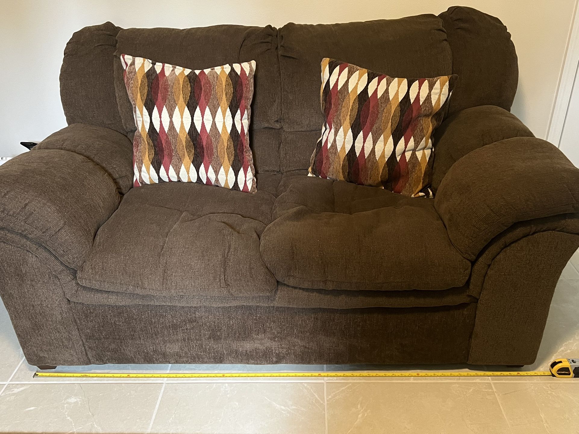 Beautiful & Comfy Chocolate Brown Couch