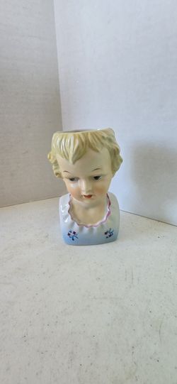 Vintage Child's head Vase, made in Occupied Japan.