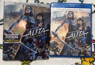 Alita Battle Angel Blu-ray and DVD with slip cover