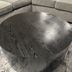 Black Circular Coffee Table 