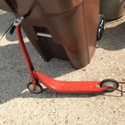 Vintage 50’s Red Metal Push Scooter