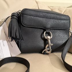 Rebecca Minkoff Morning After Bag MAB Camera Crossbody Black Purse Tassel