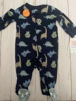 3 Months Baby Boy Footed Pajamas