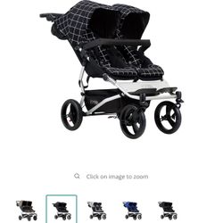 Mountain Buggy Duet V3 Stroller  + Mountain Buggy Carrycot Plus for Duet Double Stroller  