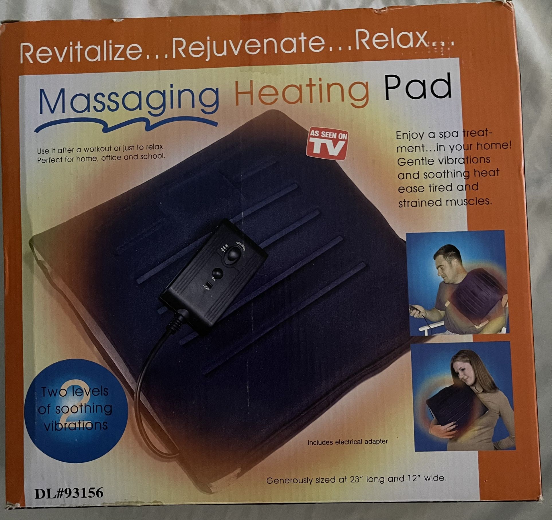 New massaging heating pad Never Used New As Seen On Tv 