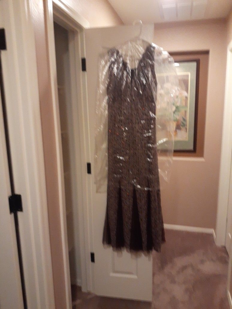 Purple Sequins Cocktail Dress