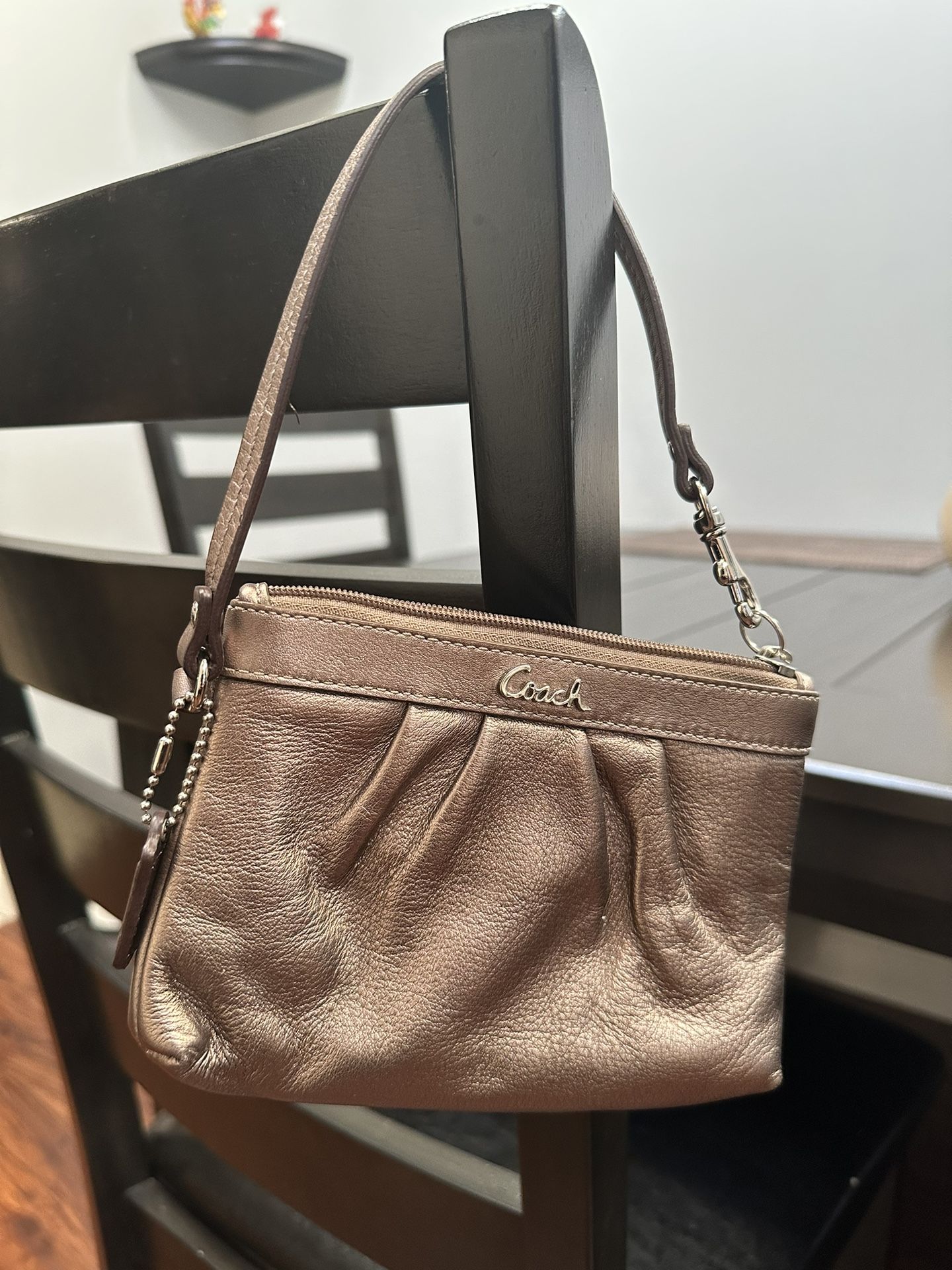 Coach Mini Wristlet Copper Color