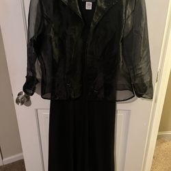 Black Sequined Semi-formal Dress, Size 14