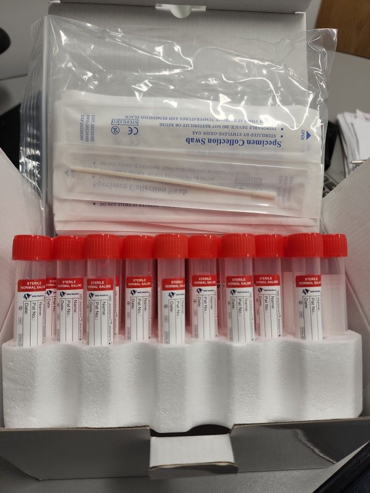 Sterile Normal Saline Tubes And Swabs