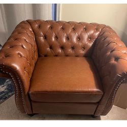 2 Traditional Classic Chesterfield Chairs 