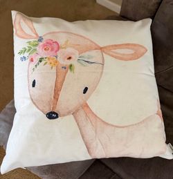 Deer nursery pillow
