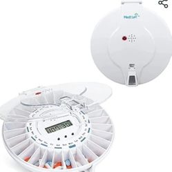 Med-E-Lert  Automatic Pill Dispenser with Key Lock Box, Electronic Medication Organizer with Alarm for Elderly, 28 Sealed Pill Compartments (Cl