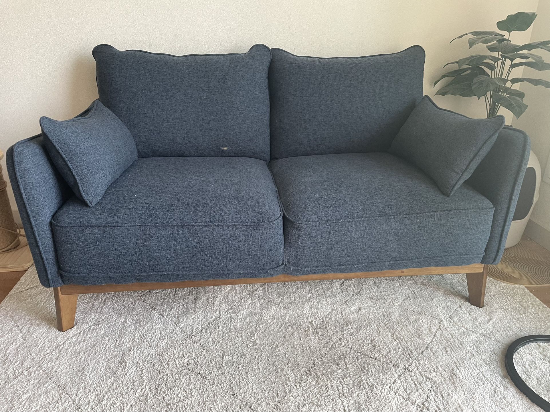 Dark Blue Loveseat