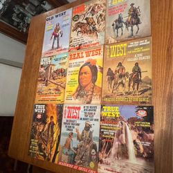 9 vintage Old West, True West, and Real West magazines