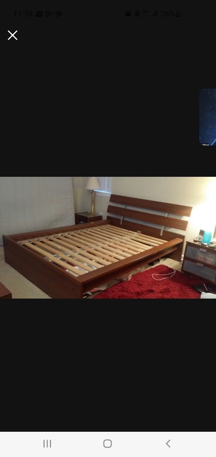 Ikea Hopen Queen Size Bed Frame