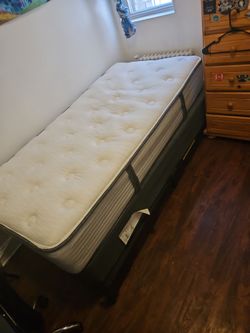 Twin Bed with Box Spring and Frame