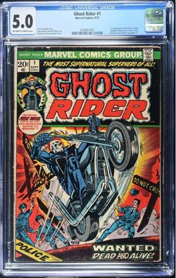 Ghost Rider #1 - CGC 5.0 - Off-White/White Pgs - (Marvel), 1973