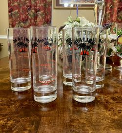 Malibu Rum Glass "Seriously Easy" Tumbler Set of 6 Glasses