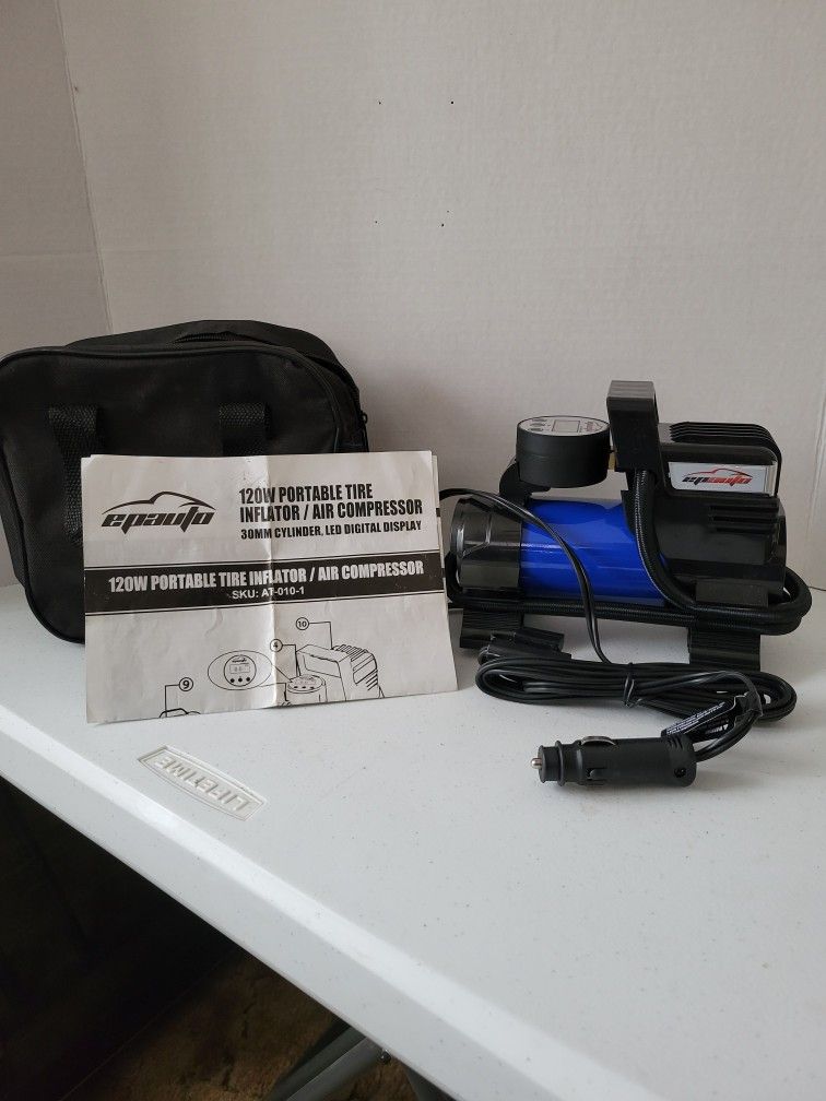 PORTABLE TIRE INFLATOR/AIR COMPRESSOR 