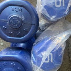 New 6 Lb Neoprene Rubber Dumbbells 3lb? 2lb? And Used 5 Pound