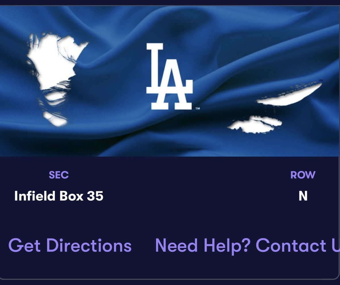 3 Dodger Tickets. June 21 $250 Each