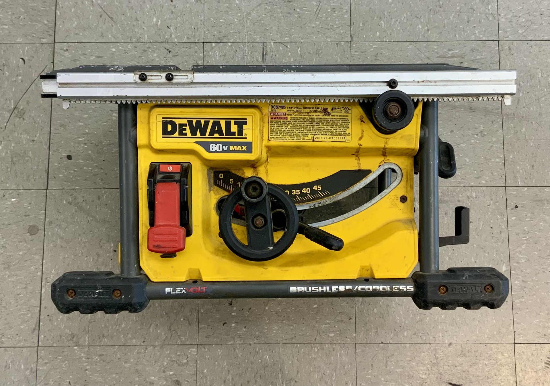 Dewalt 60v Flexvolt Brushless 8 1/4 Inch Table Saw DCS7485 Tool Cordless Framing Trim Sheet Cut Wood plywood Saw Blade woodworking Metal Construction